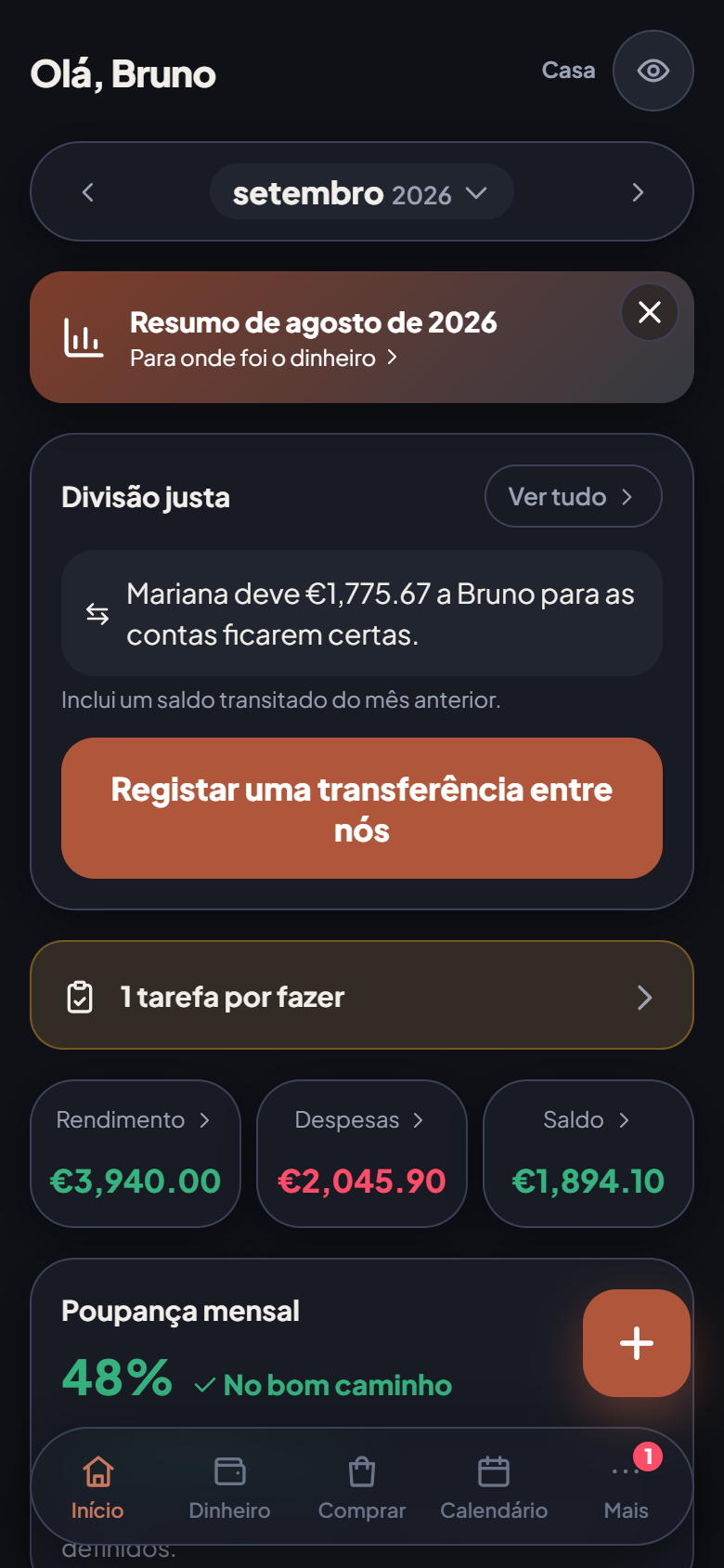 O mês até aqui, e quem está à frente